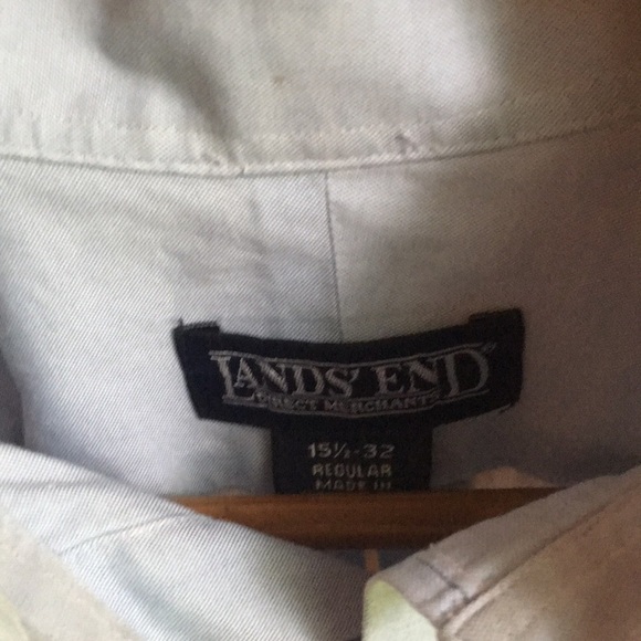 LANDS’ END CASUAL BUTTON DOWN SHIRT 15 1/2, 32 - Picture 2 of 5
